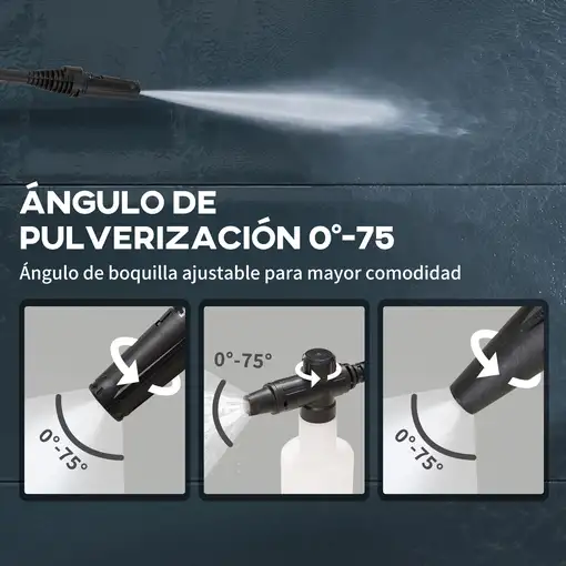 Hidrolimpiadora 1600W Caudal 432L/h Bomba de Aluminio Presión de 130 Bar DURHAND