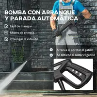 Hidrolimpiadora 1600W Caudal 432L/h Bomba de Aluminio Presión de 130 Bar DURHAND