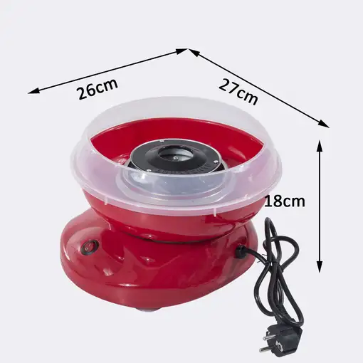 Máquina para Nubes de Algodón de Azúcar Acero Inox. y Aluminio 450W-550W HOMCOM
