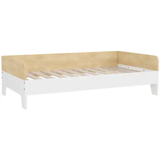 Cama para Niños de +3 Años 140x70 cm Carga 80 kg Blanco y Natural AIYAPLAY