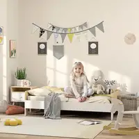 Cama para Niños de +3 Años 140x70 cm Carga 80 kg Blanco y Natural AIYAPLAY