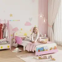 Cama infantil 70x140 cm de Madera con Almacenaje Dibujos de Estrellas AIYAPLAY