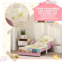 Cama infantil 70x140 cm de Madera con Almacenaje Dibujos de Estrellas AIYAPLAY