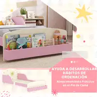Cama infantil 70x140 cm de Madera con Almacenaje Dibujos de Estrellas AIYAPLAY