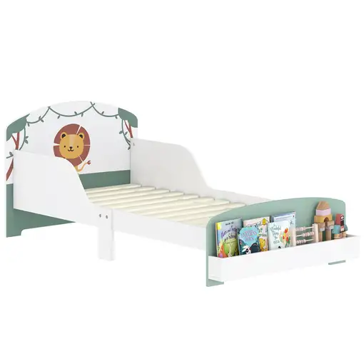 Cama infantil 70x140 cm de Madera con Almacenaje Dibujo de León AIYAPLAY