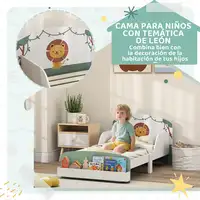 Cama infantil 70x140 cm de Madera con Almacenaje Dibujo de León AIYAPLAY