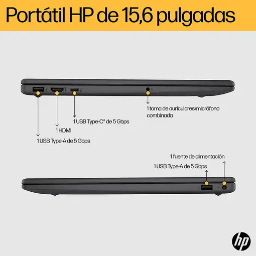 HP 15-fc0030ns AMD Ryzen™ 5 7520U Portátil 39,6 cm (15.6\) Full HD 8 GB LPDDR5-SDR