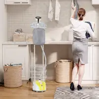 Plancha Vertical 1950W 2 L con Temperatura Ajustable Amarillo HOMCOM Plancha Vertical 1950W 2 L con Temperatura Ajustable Amarillo HOMCOM