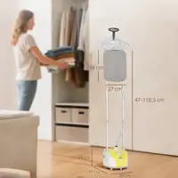 Plancha Vertical 1950W 2 L con Temperatura Ajustable Amarillo HOMCOM Plancha Vertical 1950W 2 L con Temperatura Ajustable Amarillo HOMCOM