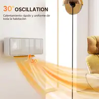 Calefactor Eléctrico Bajo Consumo de Pared 2000W con 3 Modos Pantalla LED HOMCOM