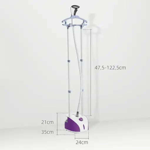 Plancha Vertical 1950W 2 L con Temperatura Ajustable en 11 Niveles Morado HOMCOM