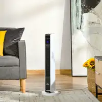 Calefactor Cerámico de Torre 1100/2200W con Mando para 25 m² Blanco HOMCOM