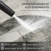 Hidrolimpiadora de Alta Presión 1800W Caudal 510 L/h Presión de 150 Bar DURHAND