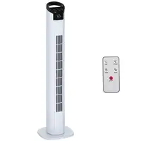Ventilador de Torre 50W con Mando a Distancia Ø20x78,5 cm Blanco HOMCOM