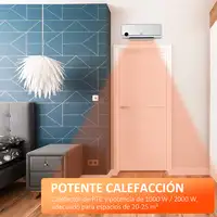 Calefactor Baño Pared 1000W/2000W con Mando a Distancia 56x11,7x18,5 cm HOMCOM
