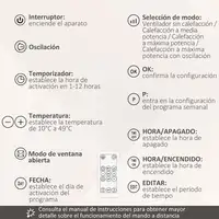 Calefactor Baño Pared 1000W/2000W con Mando a Distancia 56x11,7x18,5 cm HOMCOM