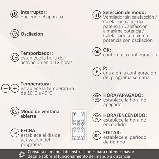 Calefactor Baño Pared 1000W/2000W con Mando a Distancia 56x11,7x18,5 cm HOMCOM