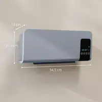 Calefactor Eléctrico de Pared 1000W/2000W Control Remoto 54,5x12x21,5 cm HOMCOM