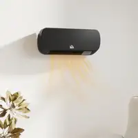 Calefactor Eléctrico de Pared 1000W/2000W Control Remoto 45x18,6x11,5 cm HOMCOM