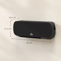 Calefactor Eléctrico de Pared 1000W/2000W Control Remoto 45x18,6x11,5 cm HOMCOM