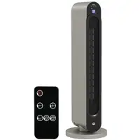 Calefactor Cerámico de Torre 1100/2200W con Mando Distancia Pantalla LED HOMCOM