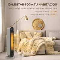 Calefactor Cerámico de Torre 1100/2200W con Mando Distancia Pantalla LED HOMCOM