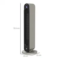 Calefactor Cerámico de Torre 1100/2200W con Mando Distancia Pantalla LED HOMCOM