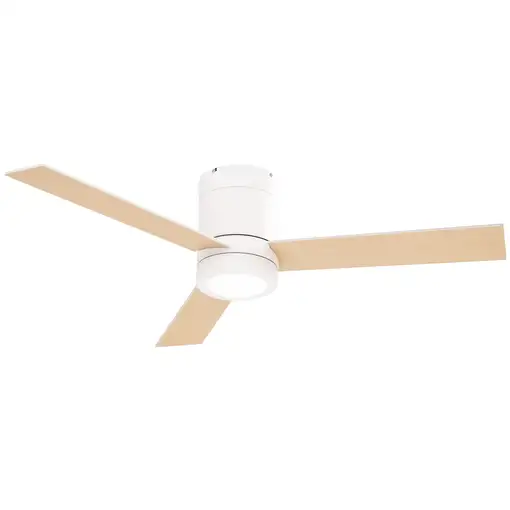 Ventilador de Techo 48W con Luz LED Mando a Distancia y 3 Aspas de Madera HOMCOM Ventilador de Techo 48W con Luz LED Mando a Distancia y 3 Aspas de Madera HOMCOM