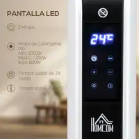 Calefactor Eléctrico 1830-2180W con 3 Modos de Calefacción Blanco HOMCOM