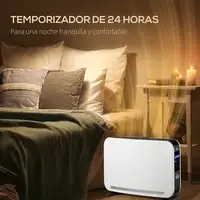 Calefactor Eléctrico 1830-2180W con 3 Modos de Calefacción Blanco HOMCOM
