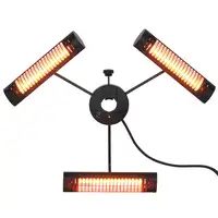 Calefactor Eléctrico Exterior 1000W/2000W/3000W para Jardín Ø87x22 cm Outsunny