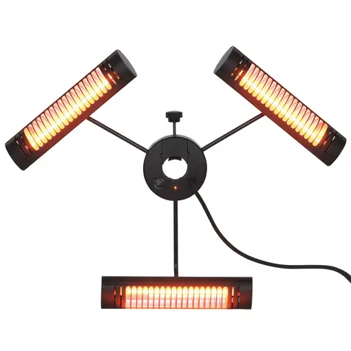 Calefactor Eléctrico Exterior 1000W/2000W/3000W para Jardín Ø87x22 cm Outsunny Calefactor Eléctrico Exterior 1000W/2000W/3000W para Jardín Ø87x22 cm Outsunny