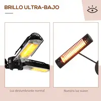 Calefactor Eléctrico Exterior 1000W/2000W/3000W para Jardín Ø87x22 cm Outsunny