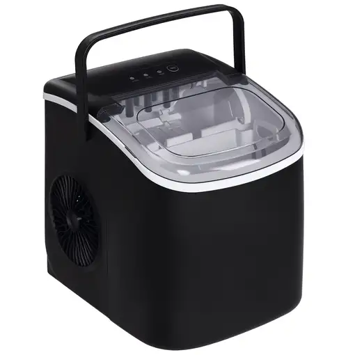 Máquina para Hacer Hielo 12 Kg en 24 Horas 22,2x29,4x29 cm Negro HOMCOM