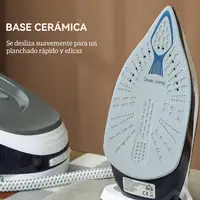 Centro de Planchado 2600W 100 g/min 8 Bares Función ECO Azul HOMCOM Centro de Planchado 2600W 100 g/min 8 Bares Función ECO Azul HOMCOM