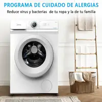 Lavadora blanca de 8 kg, 1400 rpm, MF100W80B/1/W-ES MIDEA