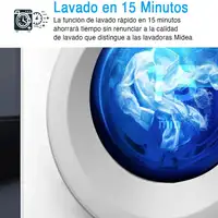 Lavadora blanca de 8 kg, 1400 rpm, MF100W80B/1/W-ES MIDEA