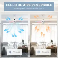 Ventilador de Techo con Luz 34W Ø82,5 cm Motor DC con 6 Aspas Multicolor HOMCOM Ventilador de Techo con Luz 34W Ø82,5 cm Motor DC con 6 Aspas Multicolor HOMCOM