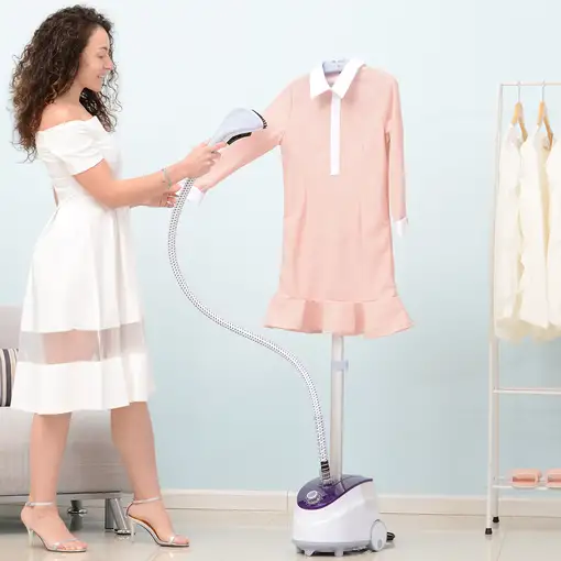 Plancha de Vapor Temperatura Ajustable 11 Niveles Depósito 1.8L 1950W HOMCOM