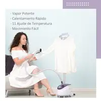 Plancha de Vapor Temperatura Ajustable 11 Niveles Depósito 1.8L 1950W HOMCOM Plancha de Vapor Temperatura Ajustable 11 Niveles Depósito 1.8L 1950W HOMCOM