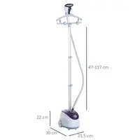 Plancha de Vapor Temperatura Ajustable 11 Niveles Depósito 1.8L 1950W HOMCOM Plancha de Vapor Temperatura Ajustable 11 Niveles Depósito 1.8L 1950W HOMCOM