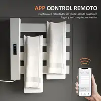 Toallero Eléctrico de Pared 130W con Control WIFI Blanco HOMCOM