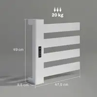 Toallero Eléctrico de Pared 130W con Control WIFI Blanco HOMCOM