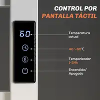 Toallero Eléctrico de Pared 110W con Control WIFI Temporizador Blanco HOMCOM
