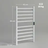 Toallero Eléctrico de Pared 110W con Control WIFI Temporizador Blanco HOMCOM