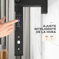 Toallero Eléctrico de Pared o Suelo con 8 Barras 53x35x90 cm Negro HOMCOM