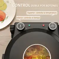 Horno para Pizza en 5 Minutos 1200W Temporizador 15min Negro HOMCOM