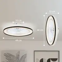 Ventilador de Techo con Luz LED 48,5 W Motor DC Reversible Blanco HOMCOM Ventilador de Techo con Luz LED 48,5 W Motor DC Reversible Blanco HOMCOM