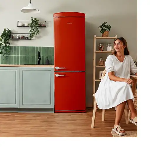 Nevera y congelador Independiente 294 L Rojo 01964 CECOTEC