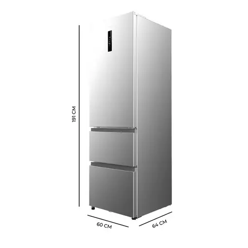 Cecotec 02080 nevera puerta lado a lado Independiente 401 L E Gris